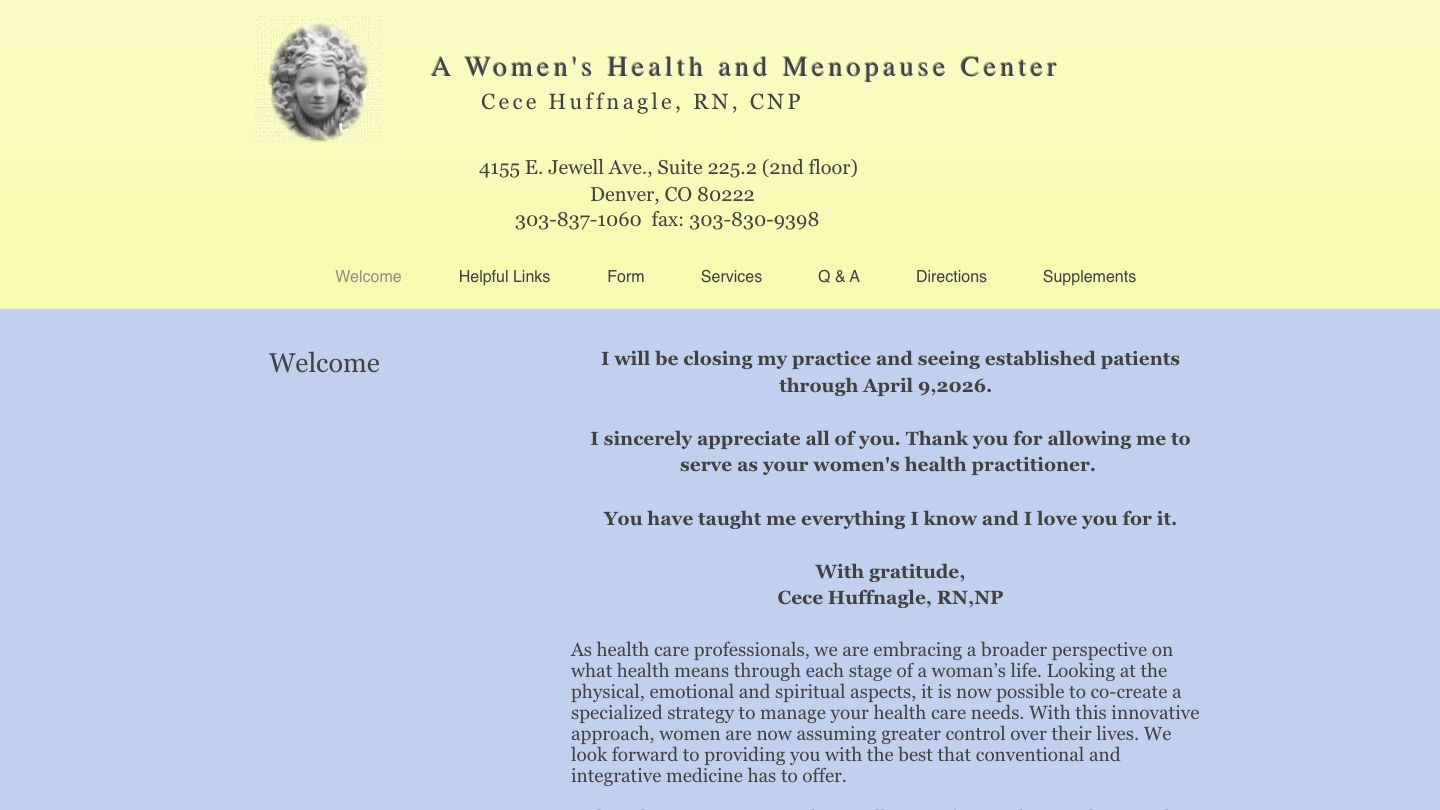 A Women’s Health and Menopause Center