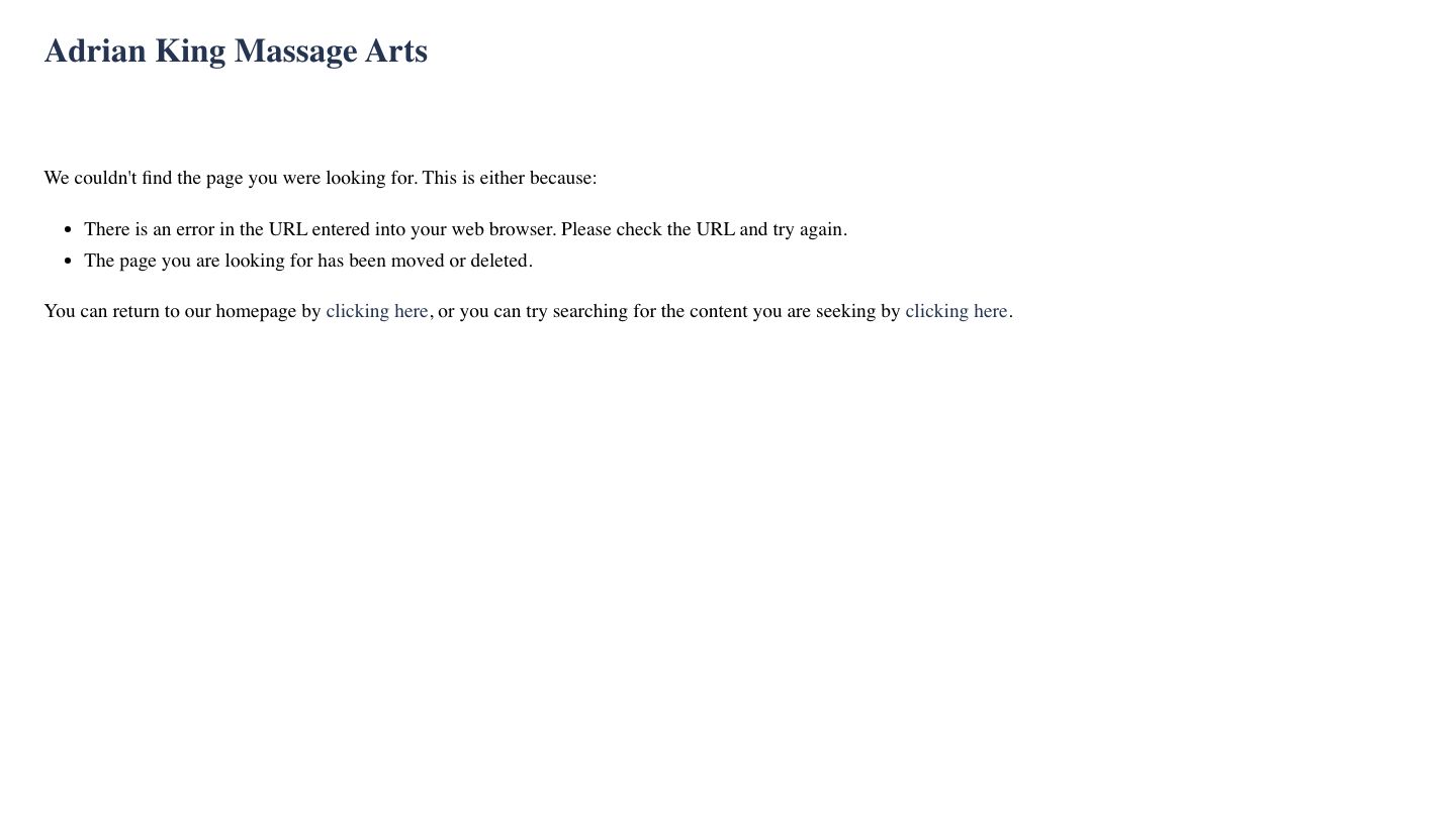Adrian King Massage Arts