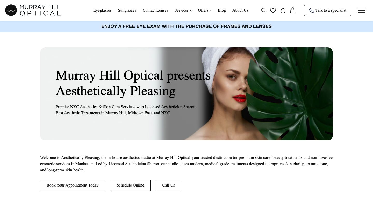 Aesthetically Pleasing Med Spa NYC (Inside Murray Hill Optical)