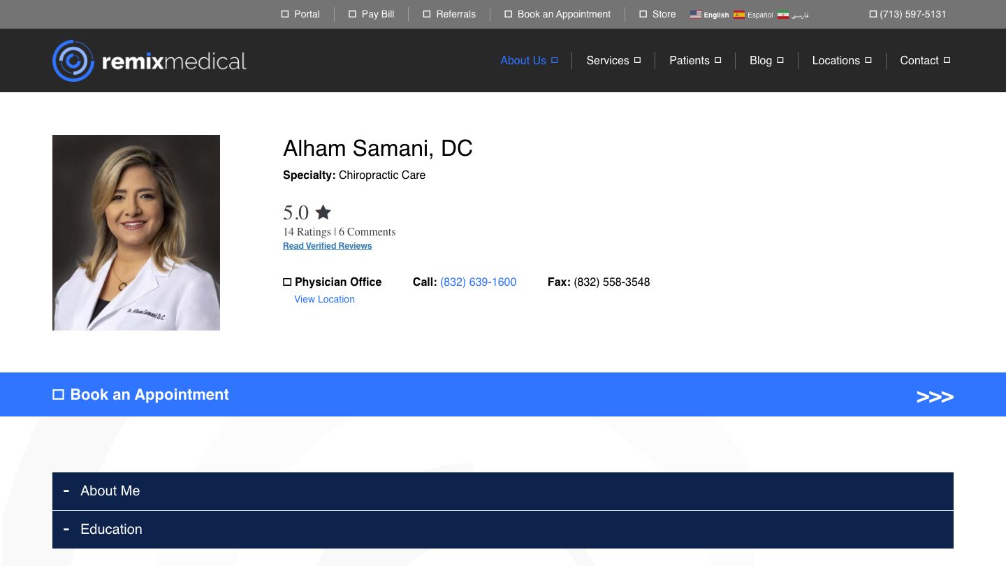 Alham Samani, DC - Chiropractor