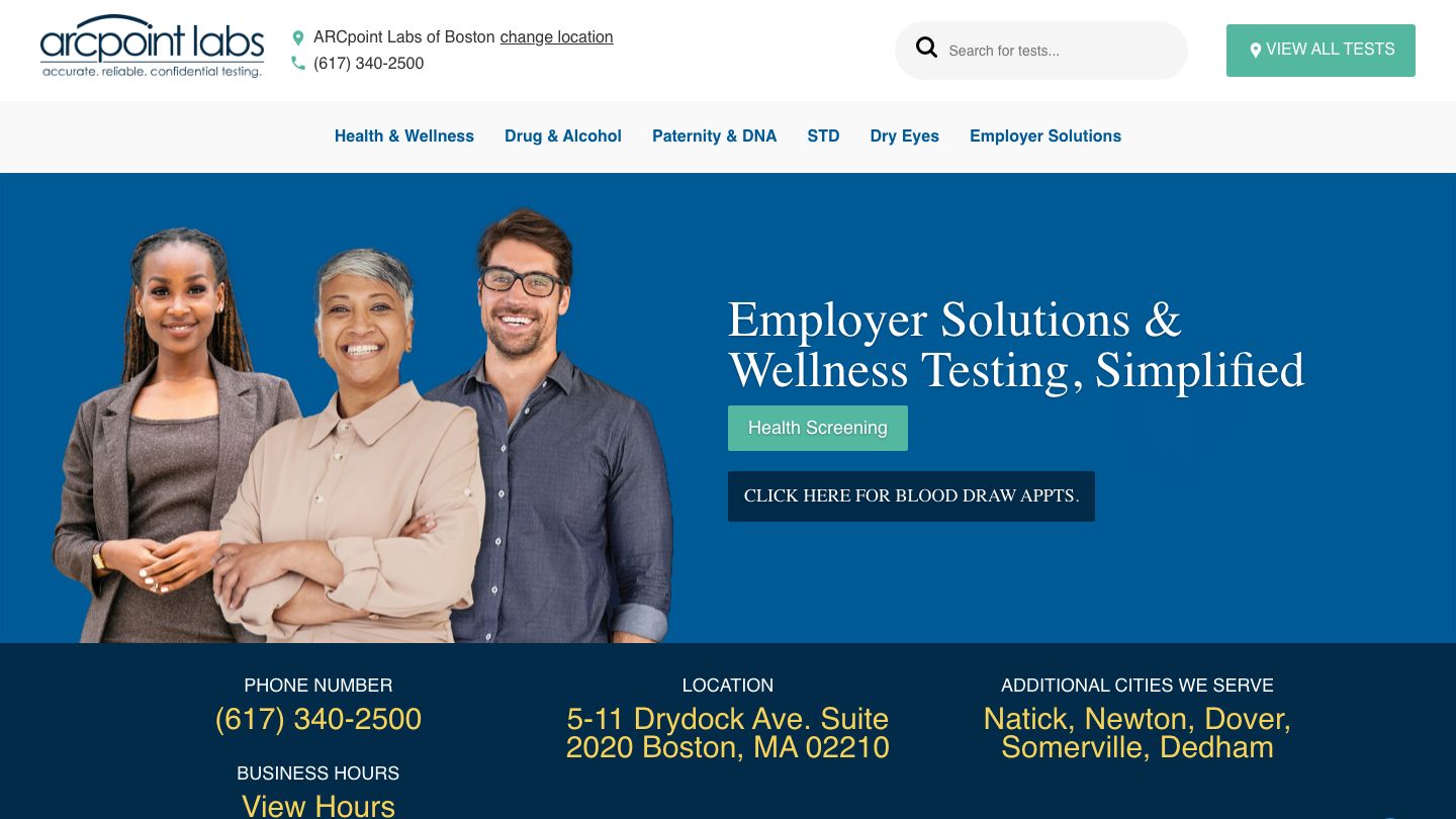 ARCpoint Labs of Boston Blood draws, Drug and DNA testing