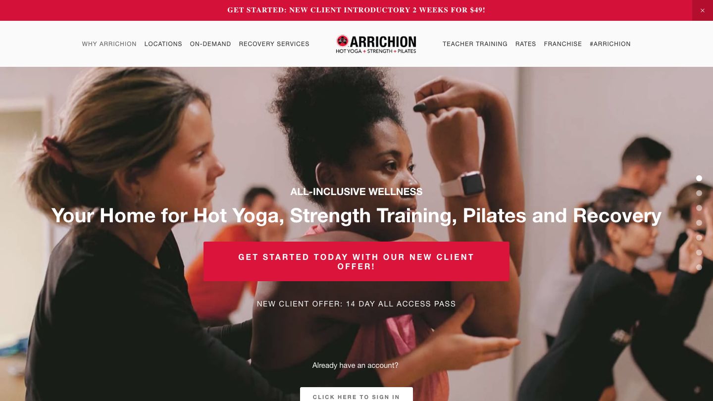 Arrichion Hot Yoga + Circuit Training Charlotte