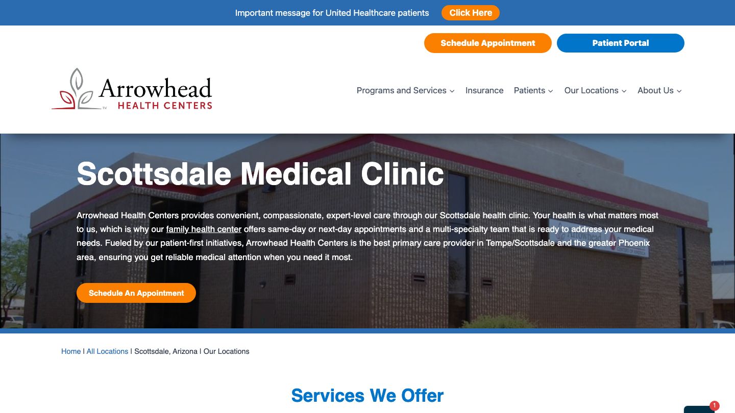 Arrowhead Family Health Center - Scottsdale & Tempe