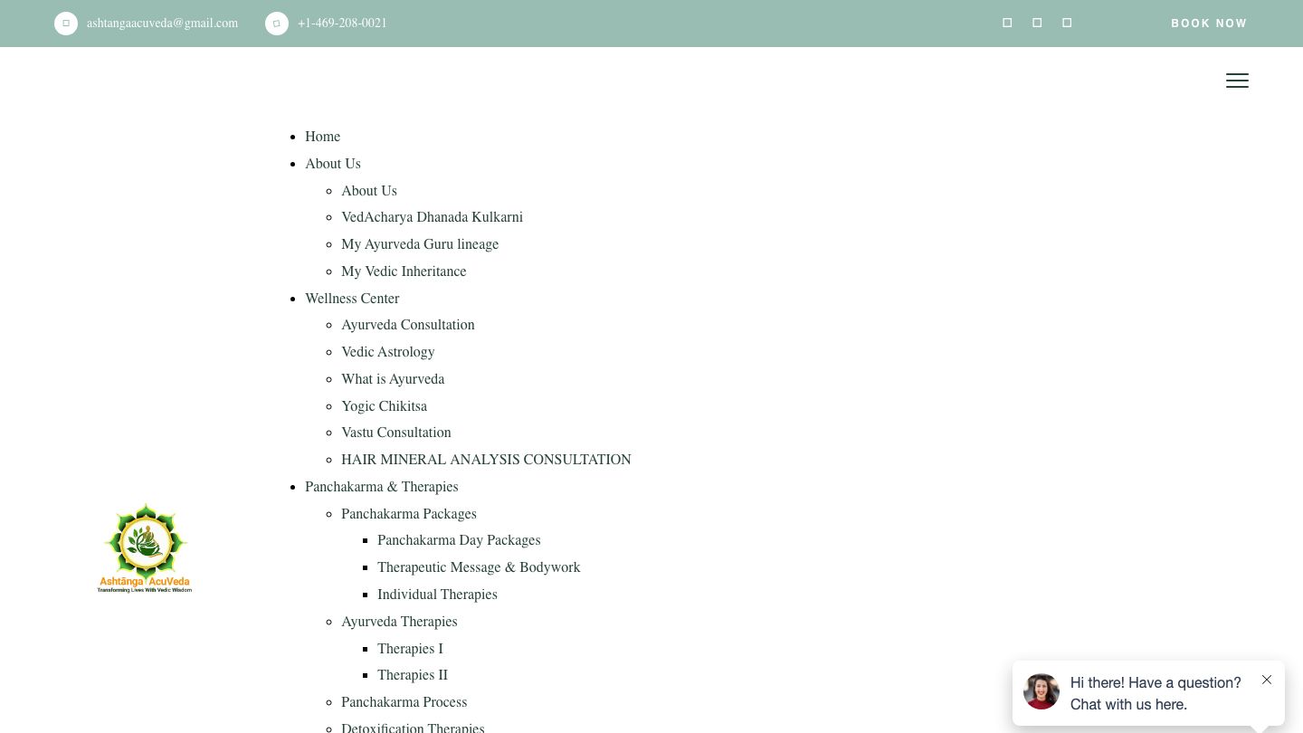 Ashtanga Acuveda | Houston Ayurveda & Panchakarma Wellness Center | Ayurvedic Clinic in Dallas, Texas