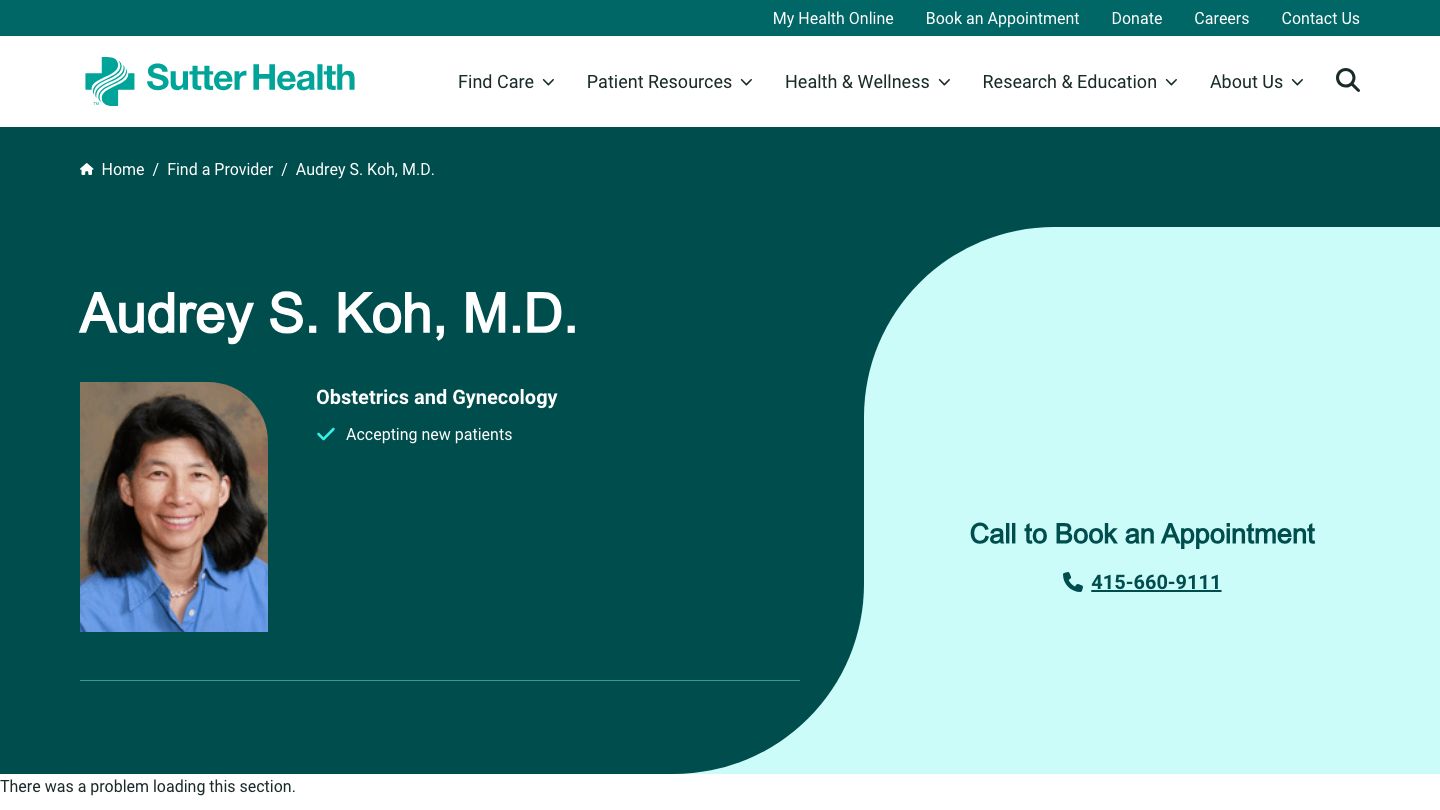 Audrey Koh, MD (Associates In Obstetrics and Gynecology)