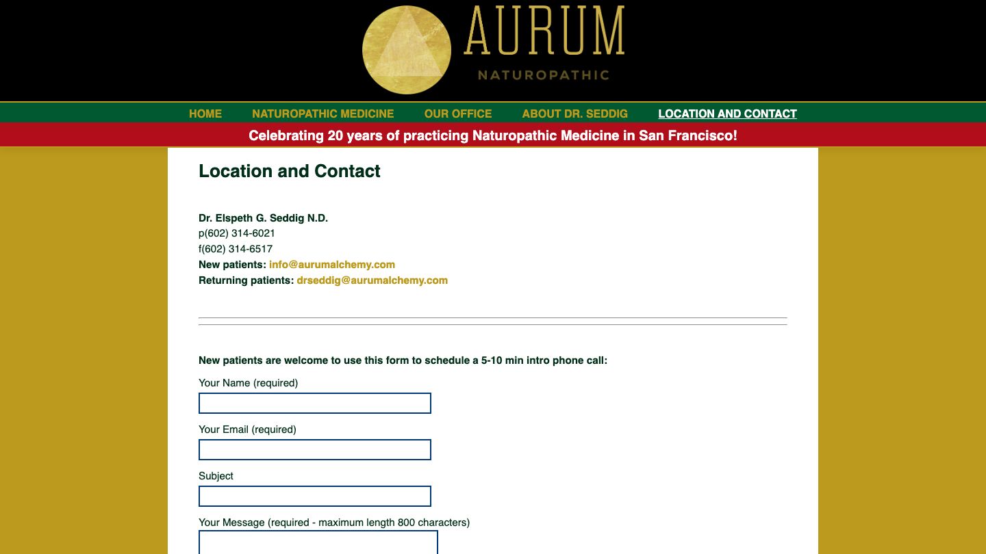 Aurum | Naturopathic Medical Alchemy