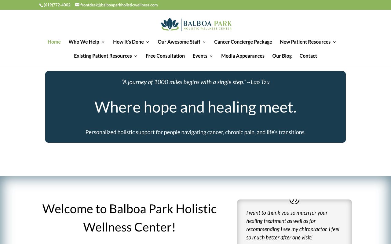Balboa Park Holistic Wellness Center