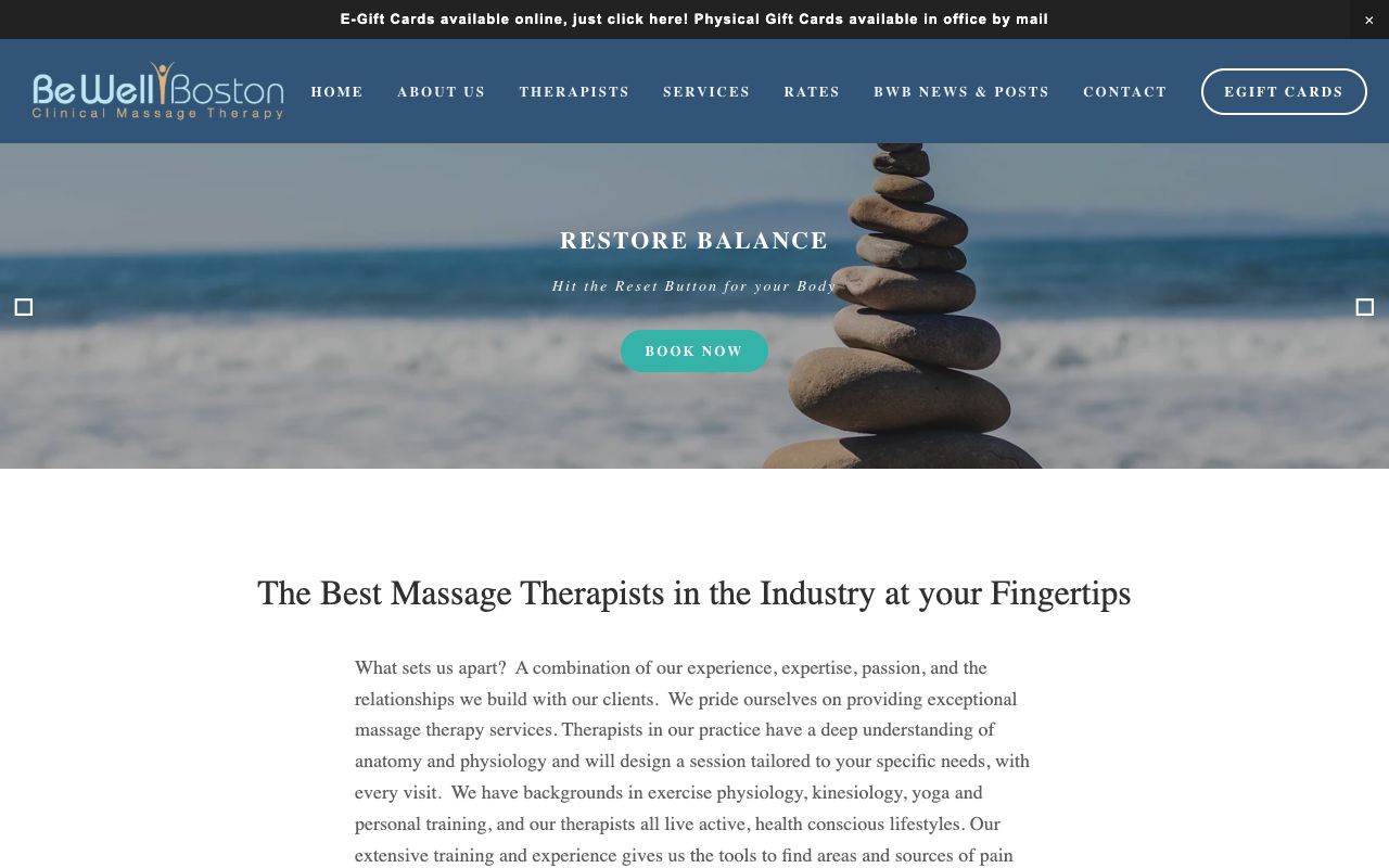 Be Well Boston - Massage Therapy