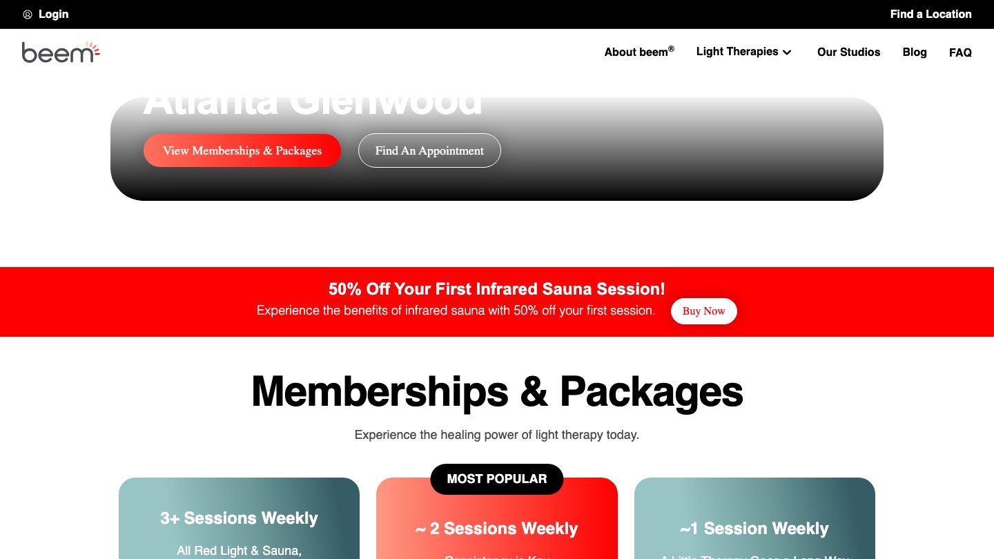 beem Light Sauna - Atlanta Glenwood