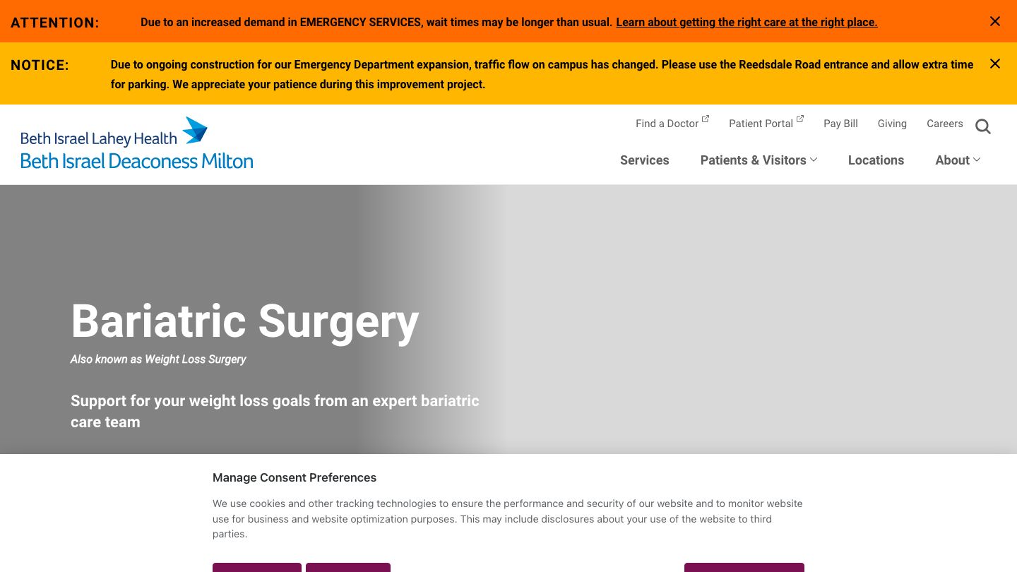 Beth Israel Deaconess Hospital-Milton Weight Loss Surgery Center