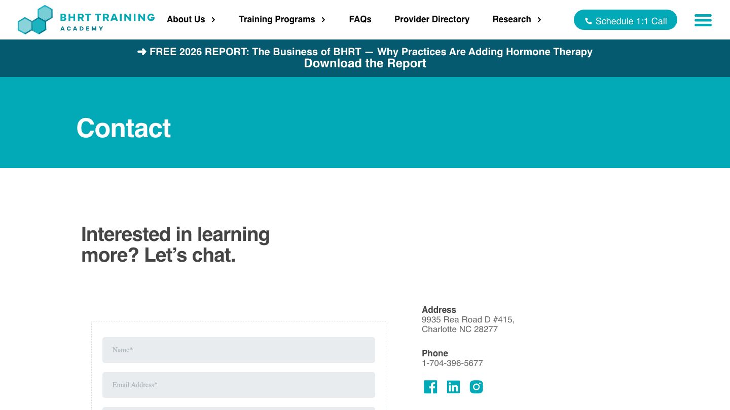 BHRT Training Academy