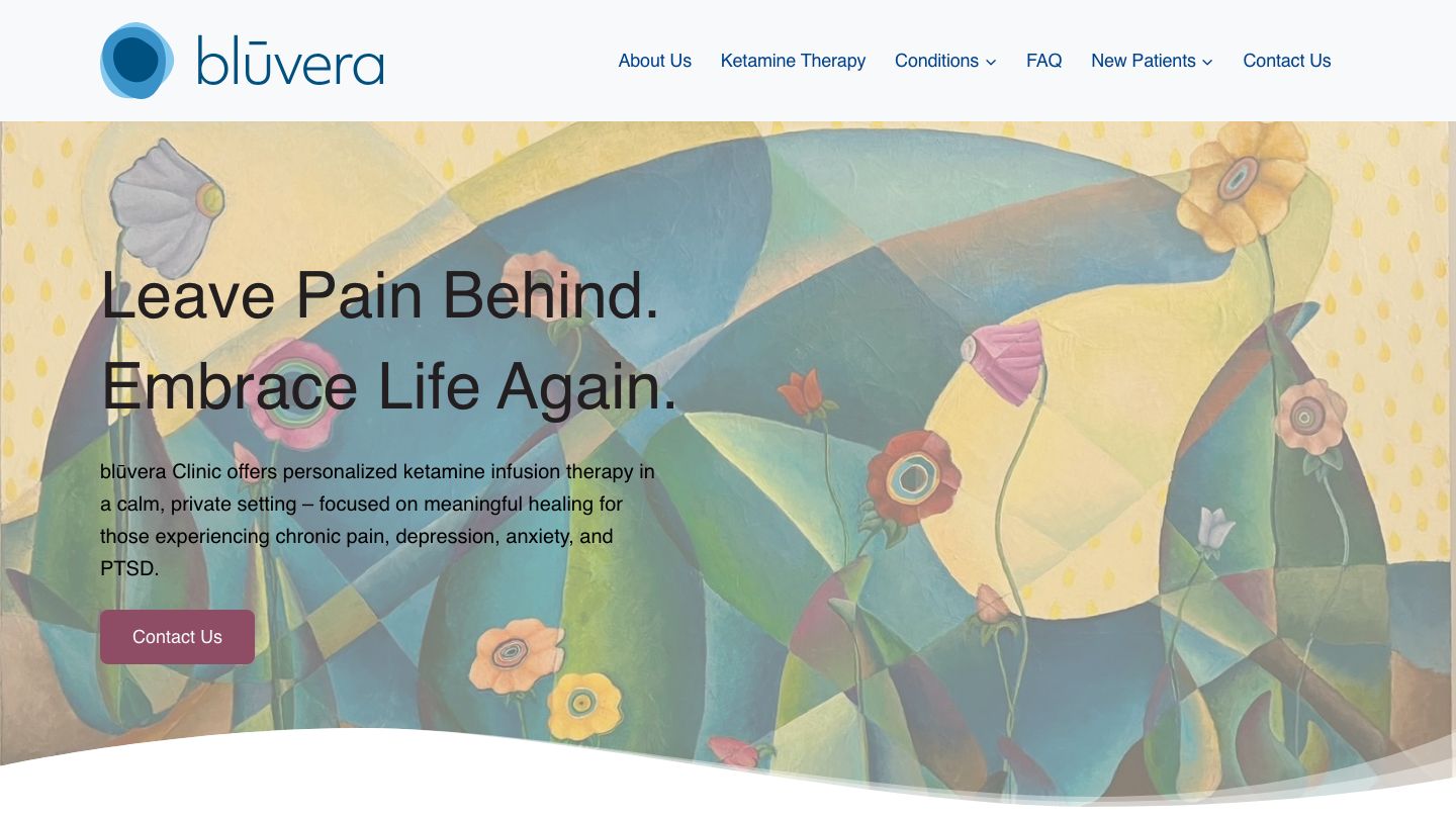 blūvera Clinic l Ketamine therapy for mental health disorders and chronic pain