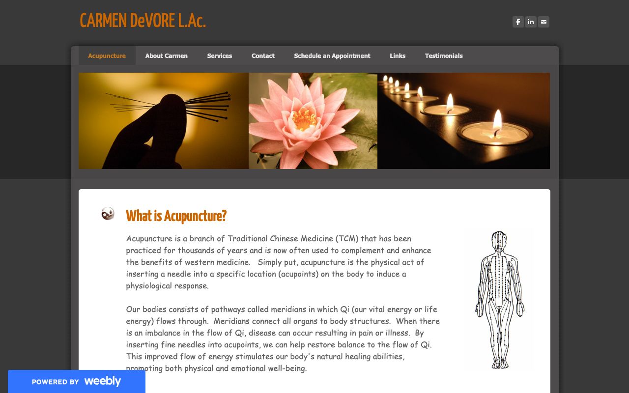 Carmen DeVore Licensed Acupuncturist