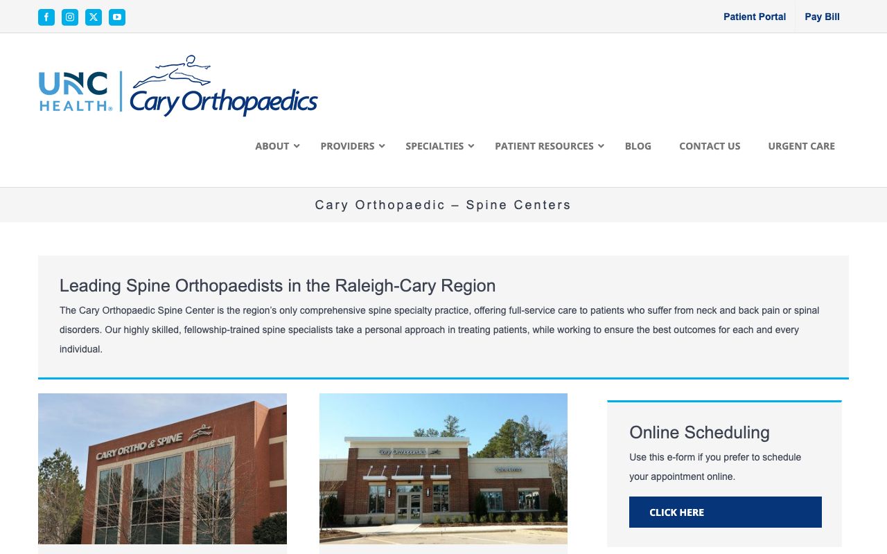 Cary Orthopaedic Spine Center