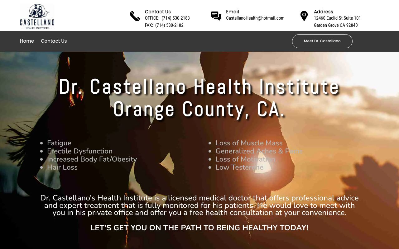 CASTELLANO HEALTH INSTITUTE-TESTOSTERONE