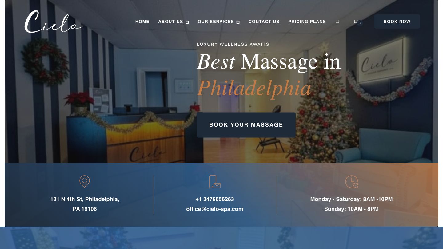 Cielo Spa & Wellness – The Best Massage in Philadelphia | Deep Tissue | Hot Stone | Swedish | Sports Recovery & More