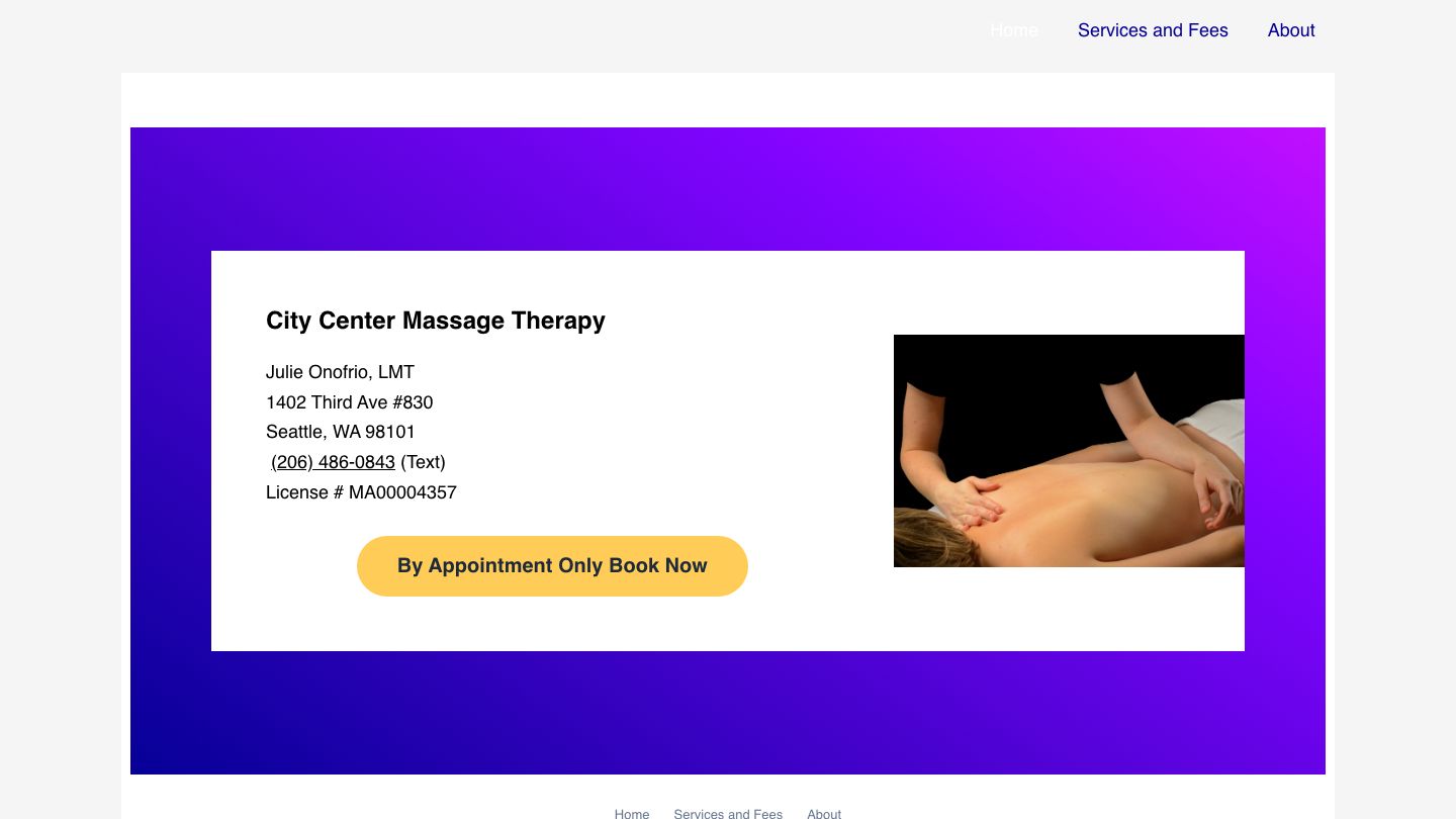 City Center Massage: Downtown Seattle