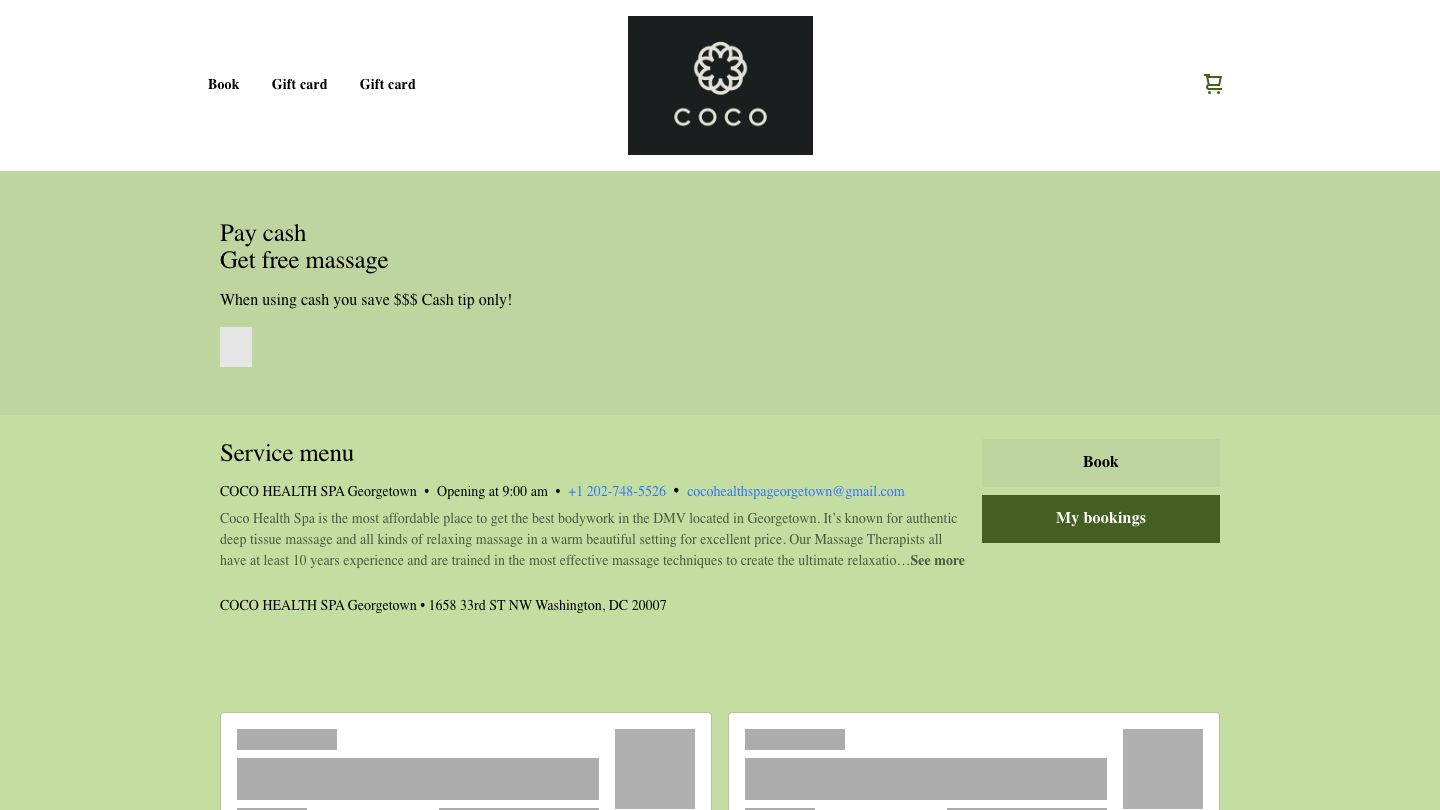 Coco Health Spa Georgetown Massage