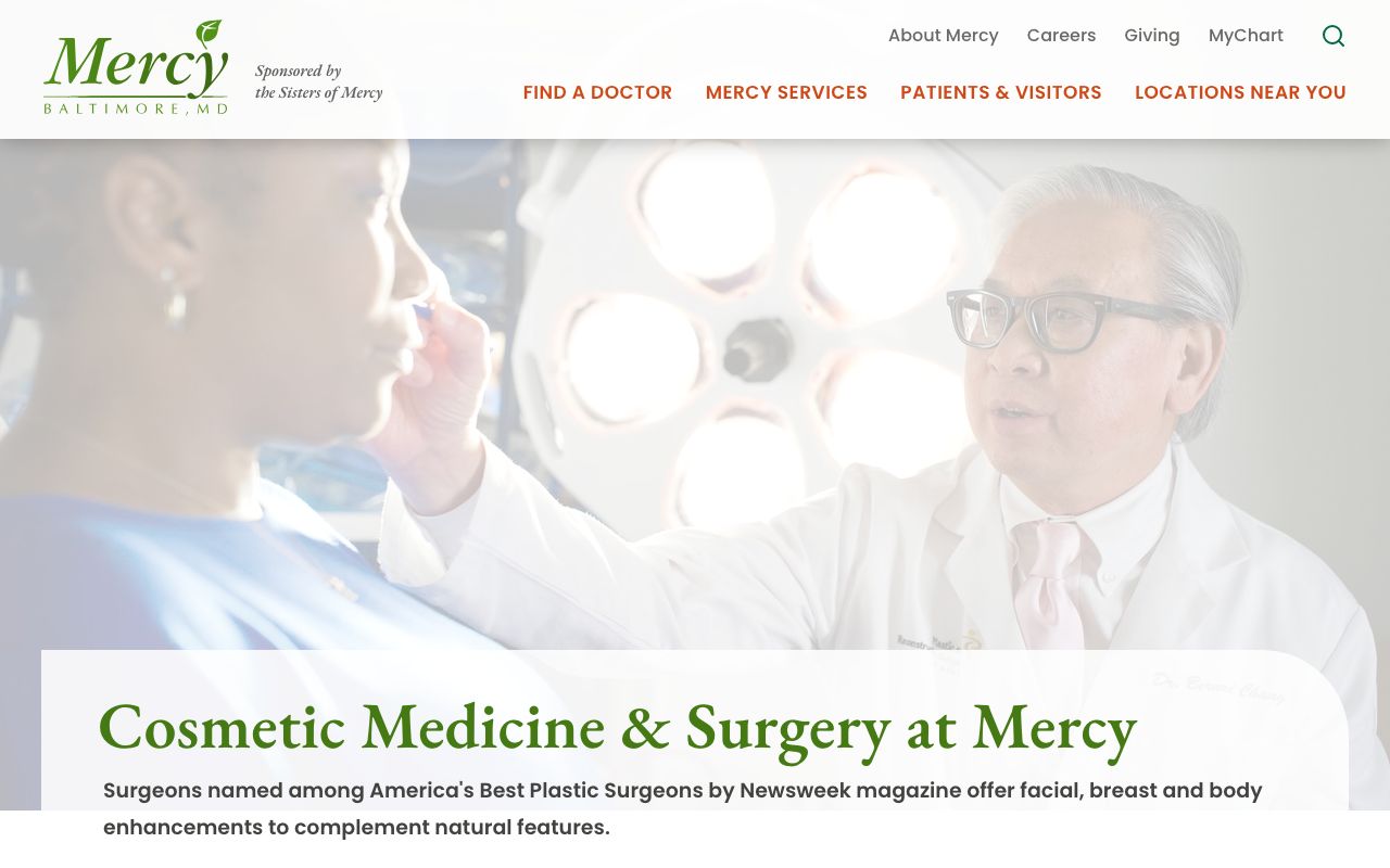 Cosmetic Medicine and Surgery at Mercy