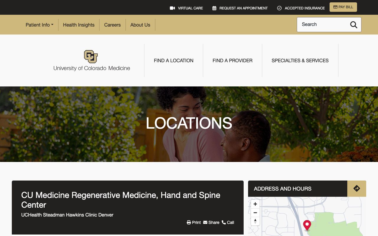 CU Medicine Regenerative Medicine, Hand and Spine Center