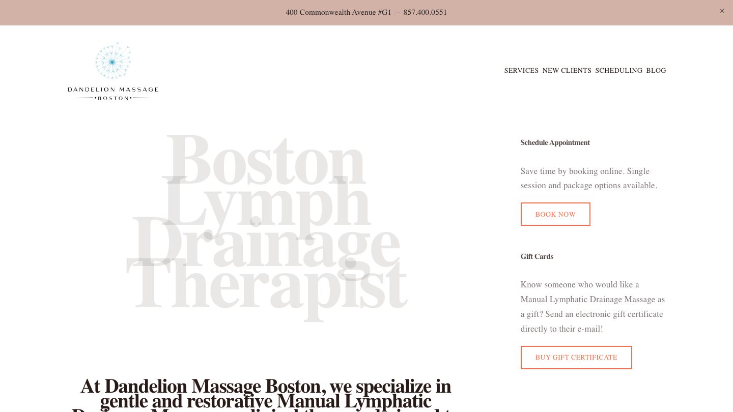 Dandelion Massage Boston