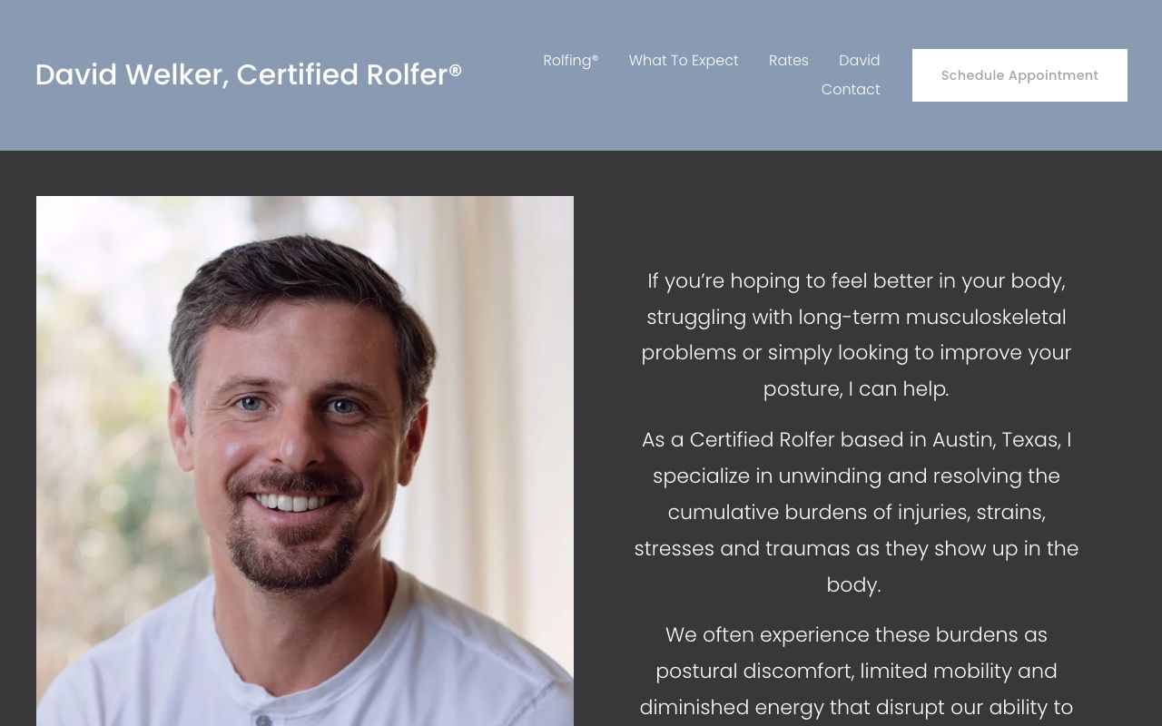 David Welker, Certified Rolfer