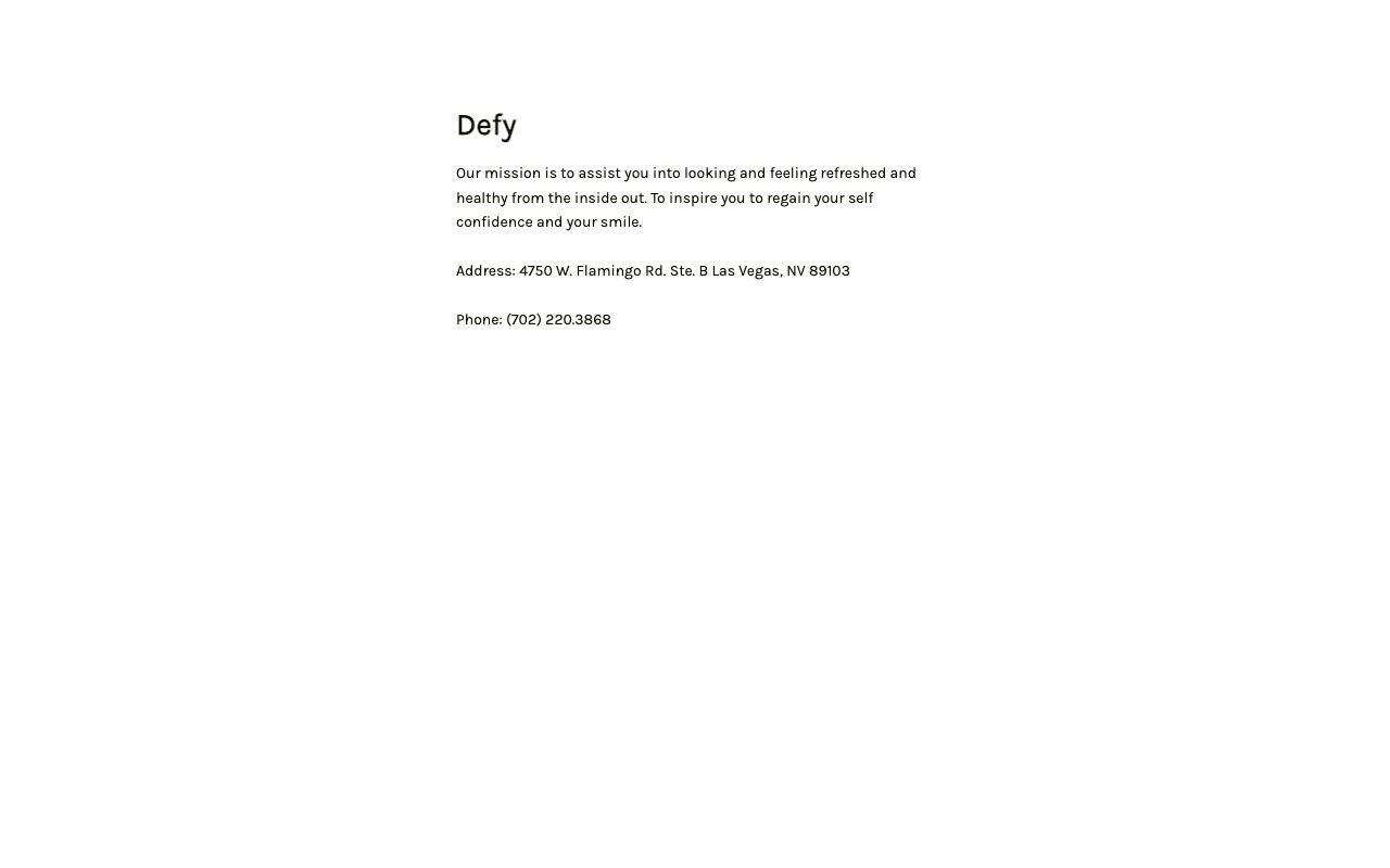 DEFY WELLNESS CENTER