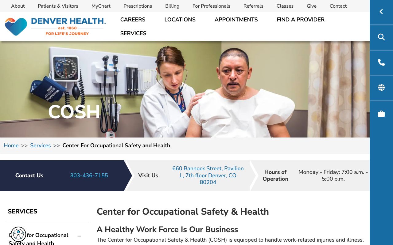 Denver Health Center for Occupational Safety and Health Clinic