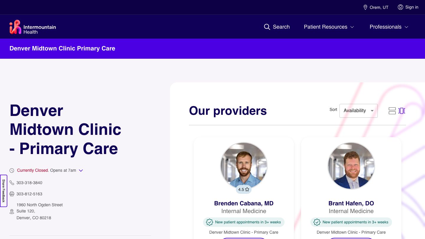 Denver Midtown Clinic – Primary Care