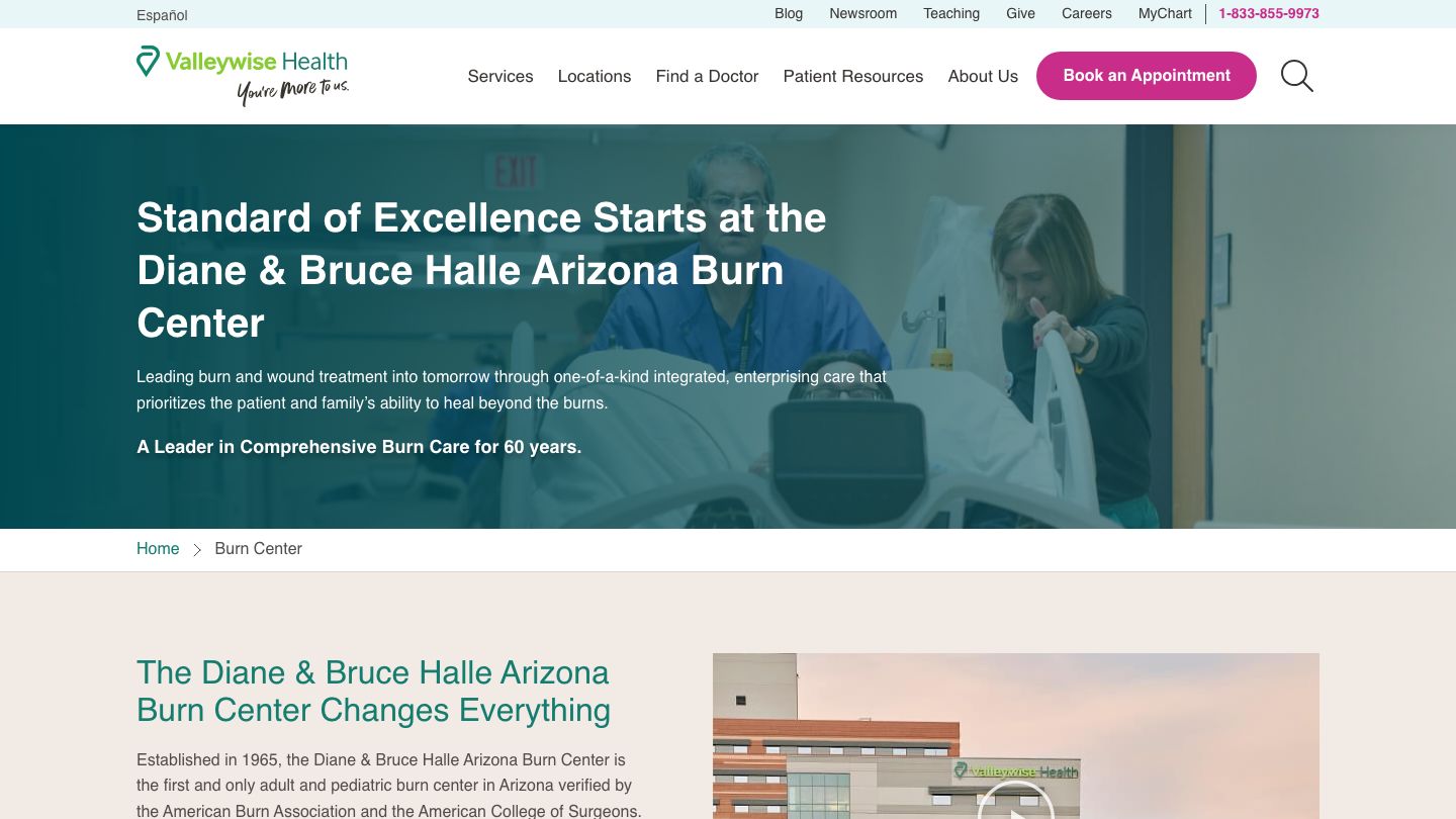 Diane & Bruce Halle Arizona Burn Center - Valleywise Health