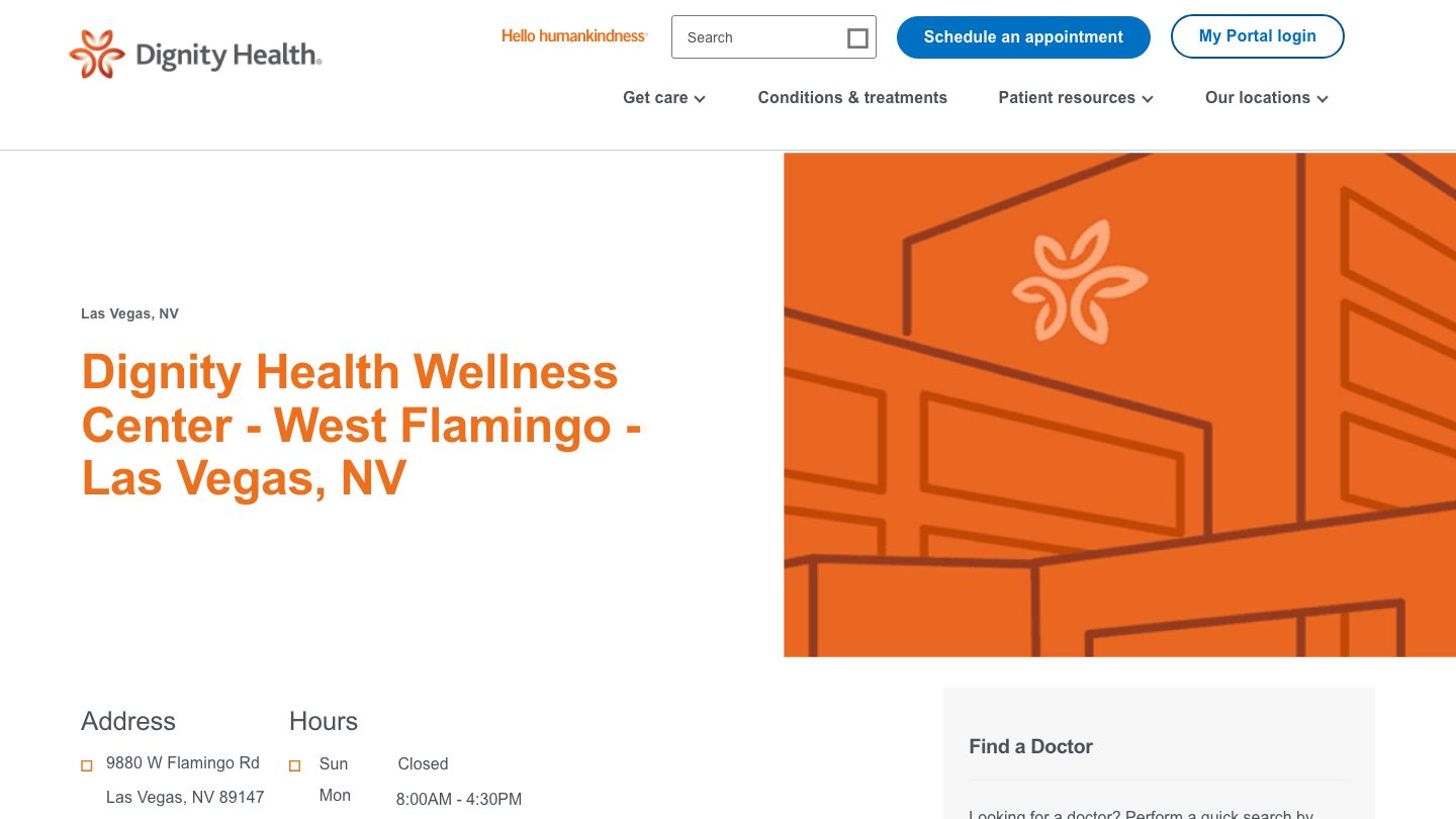 Dignity Health Wellness Center - West Flamingo - Las Vegas, NV