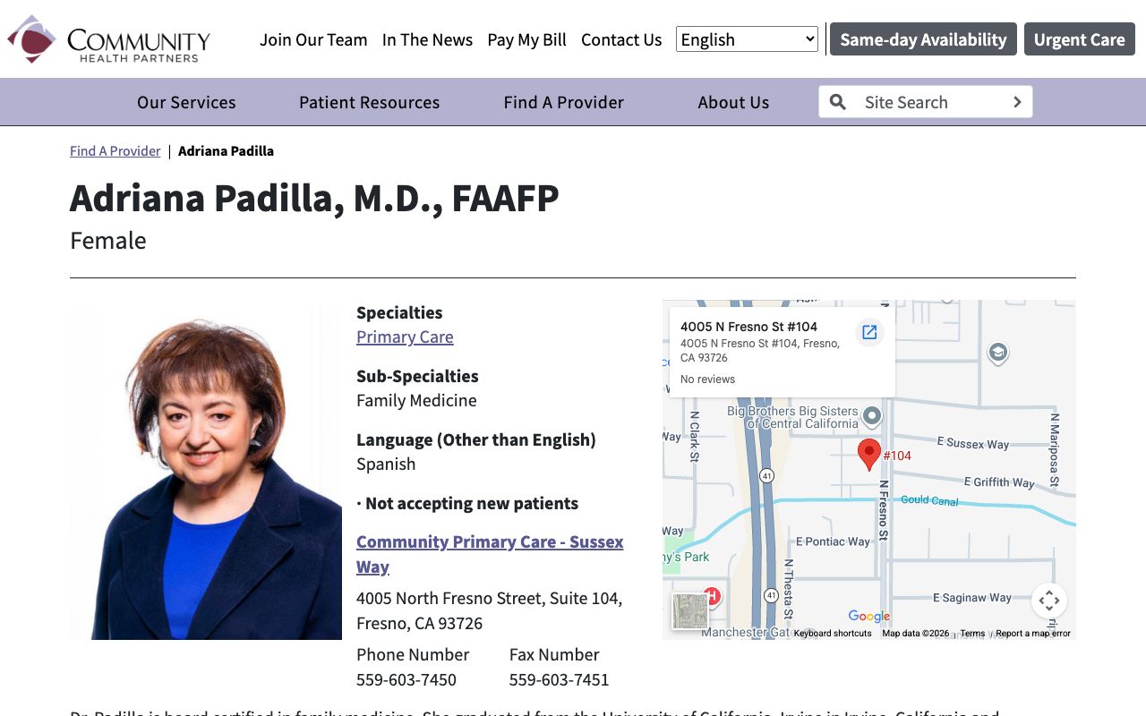Dr. Adriana R. Padilla, MD