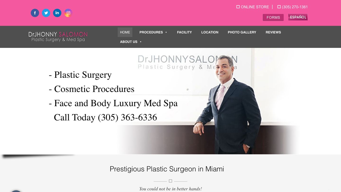 Dr. Jhonny A Salomon Plastic Surgery & Med Spa