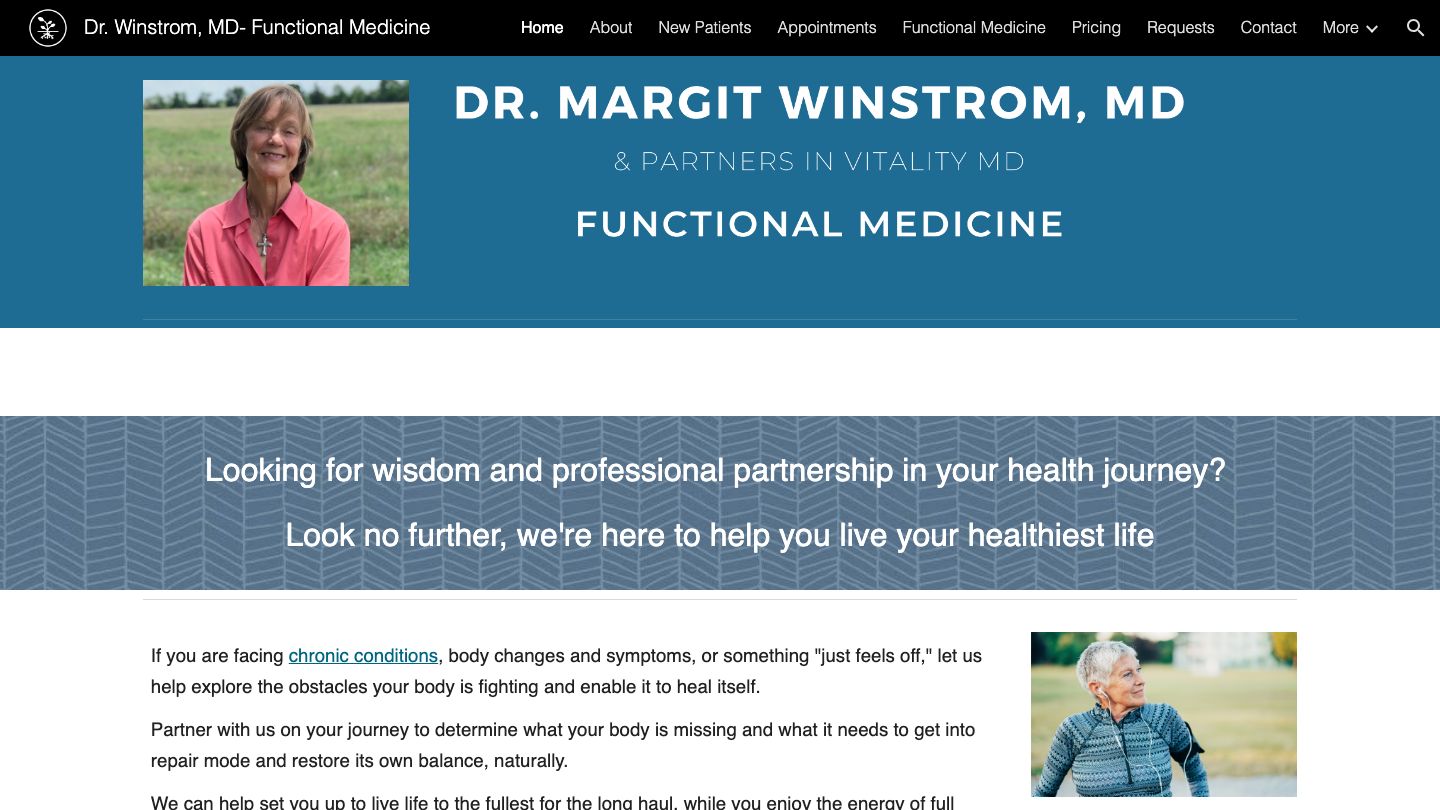 Dr. Margit Winstrom, MD - Functional Medicine | Partners in Vitality MD