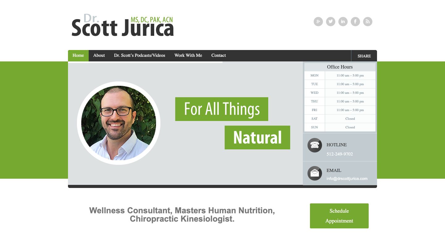 Dr. Scott Jurica MS, DC, PAK, ACN