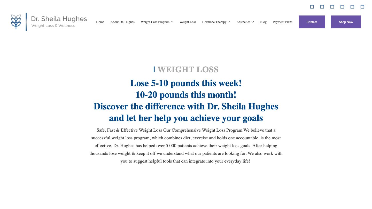Dr. Sheila Hughes Wellness and Weight Loss