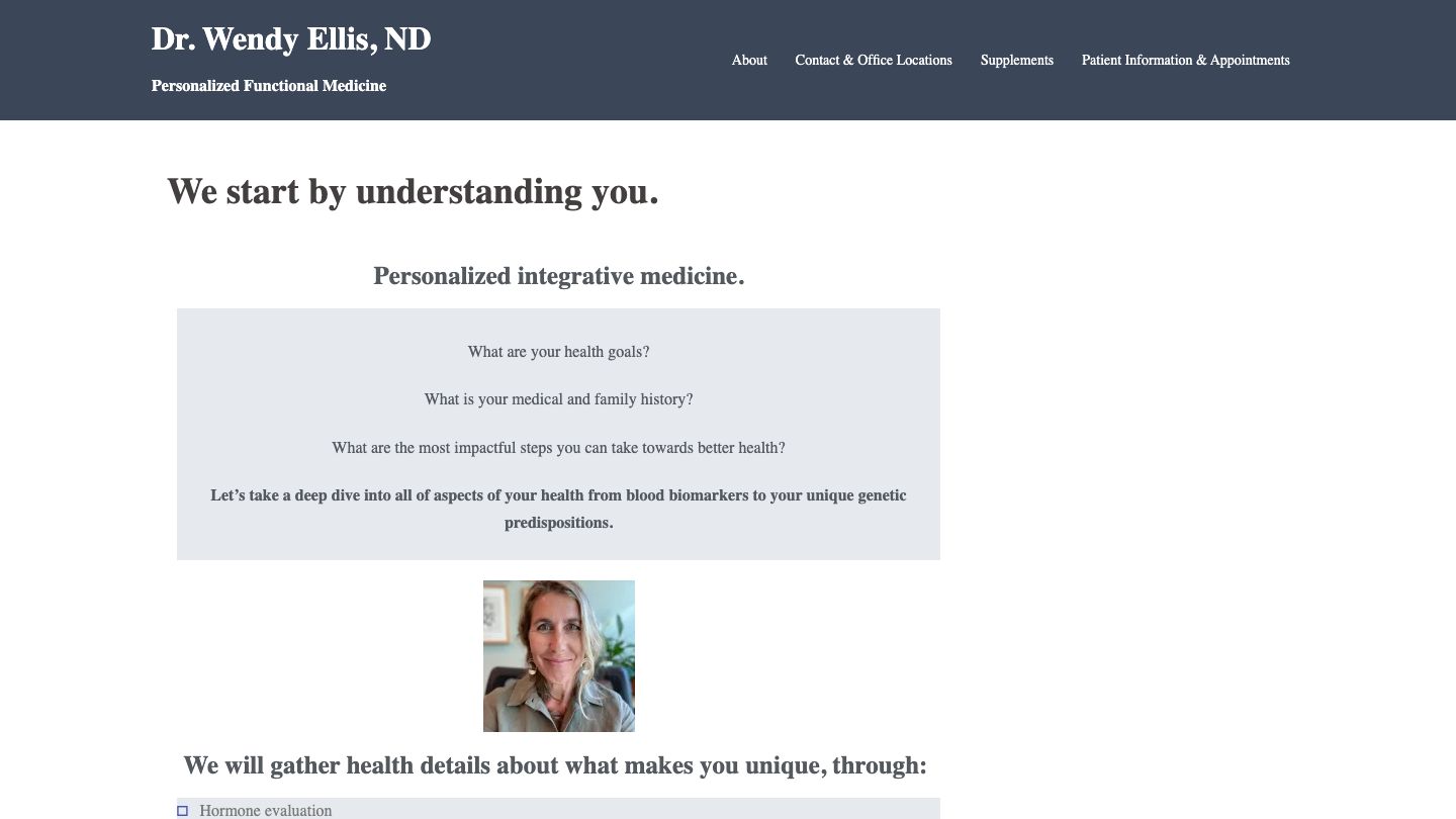 dr. wendy ellis, nd – personalized functional medicine
