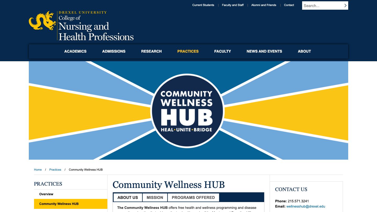 Drexel University Community Wellness HUB