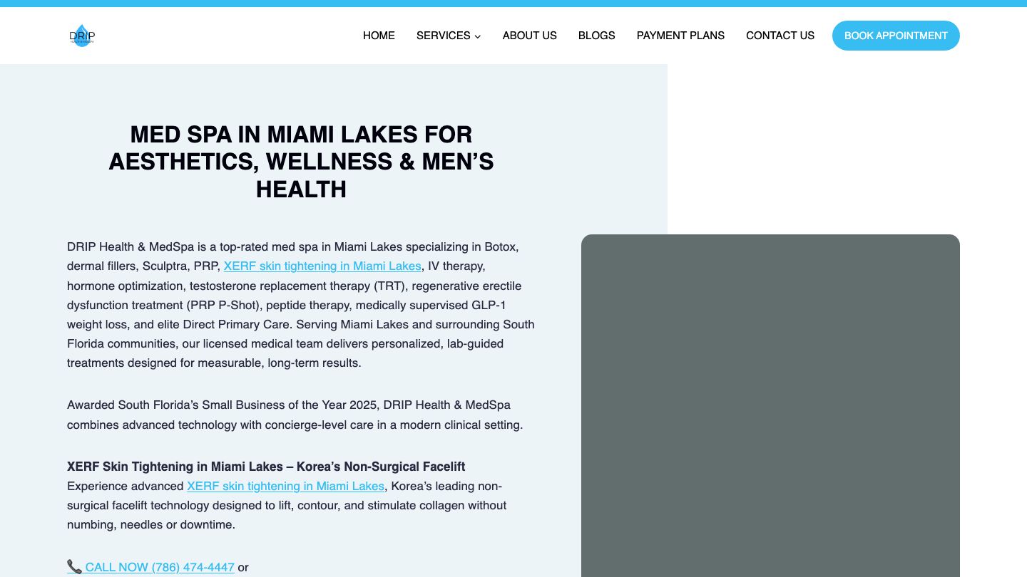 Drip Health & MedSpa | Aesthetics • Wellness • Men’s Health | Miami Lakes
