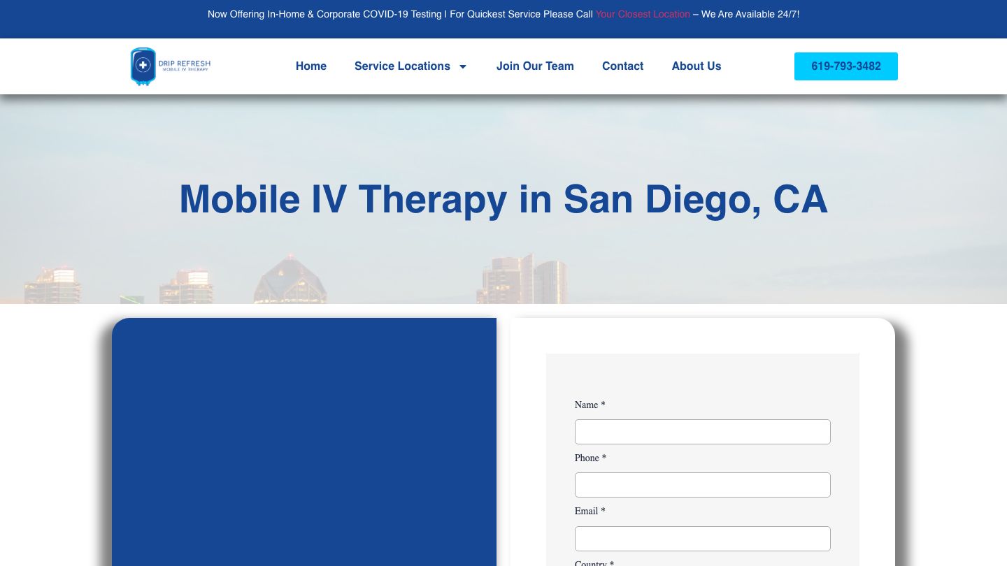 Drip Refresh Mobile IV Therapy - San Diego