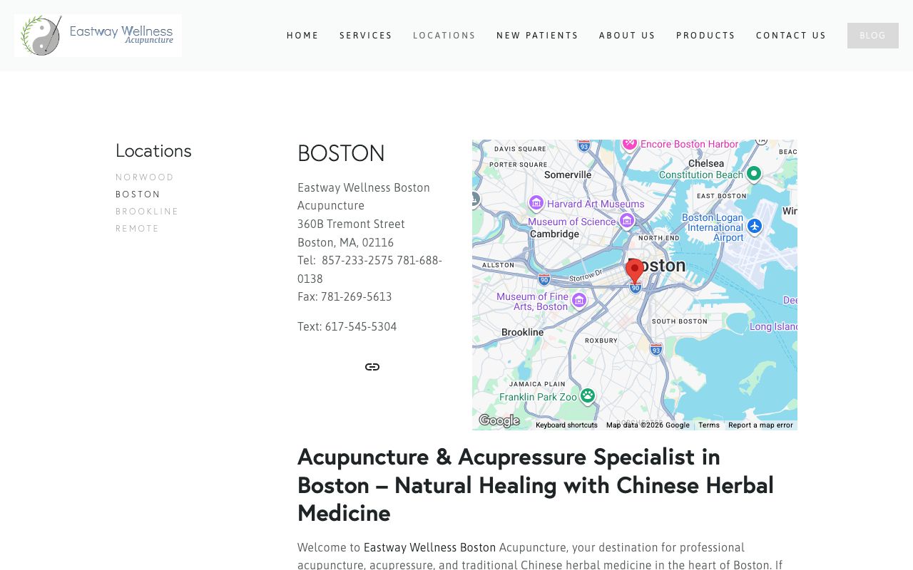 Eastway Wellness Boston Acupuncture