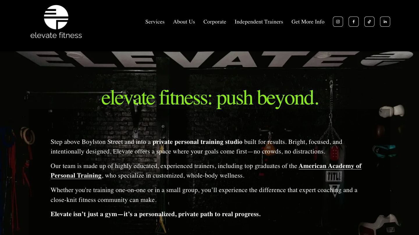 Elevate Fitness Boston
