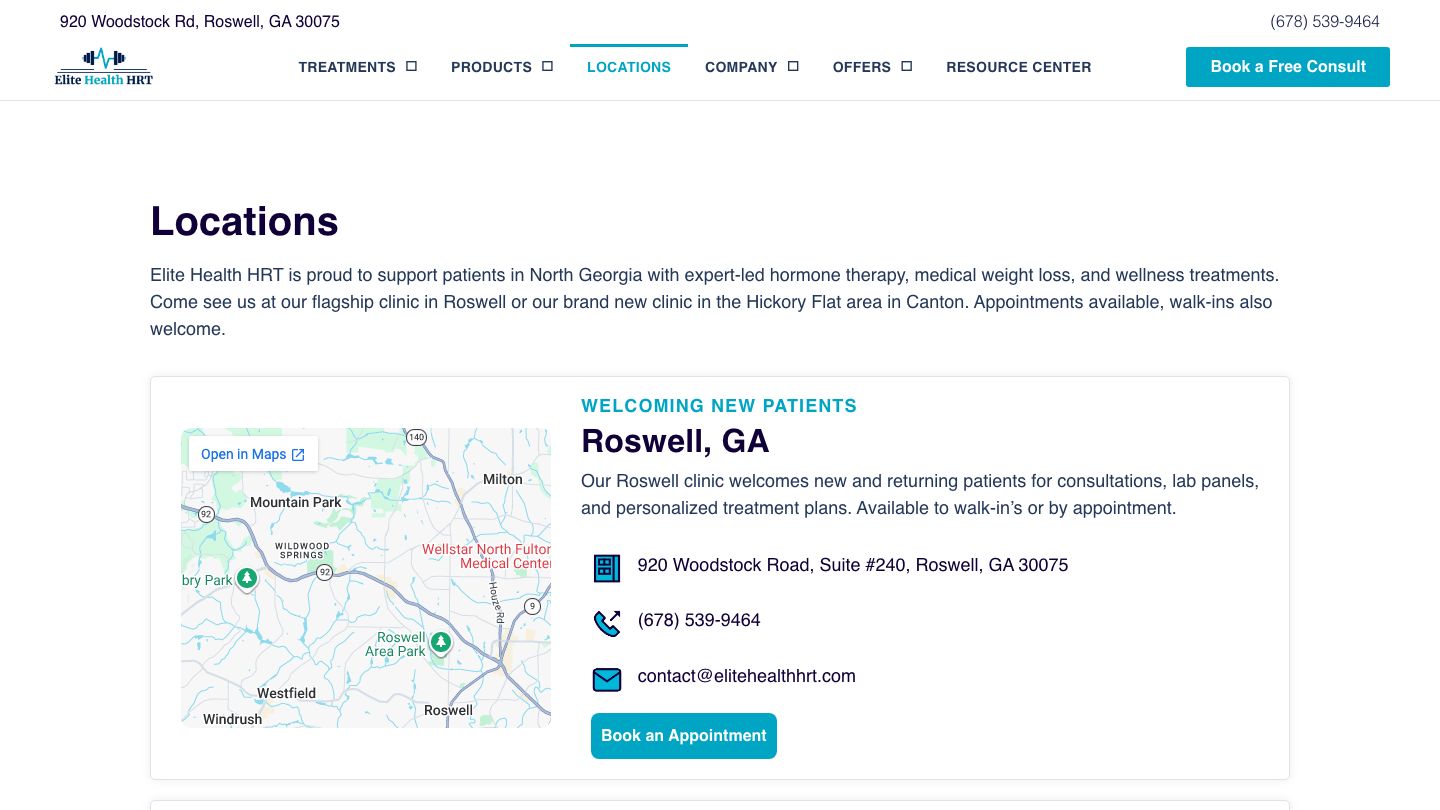 Elite Health HRT - Hickory Flat