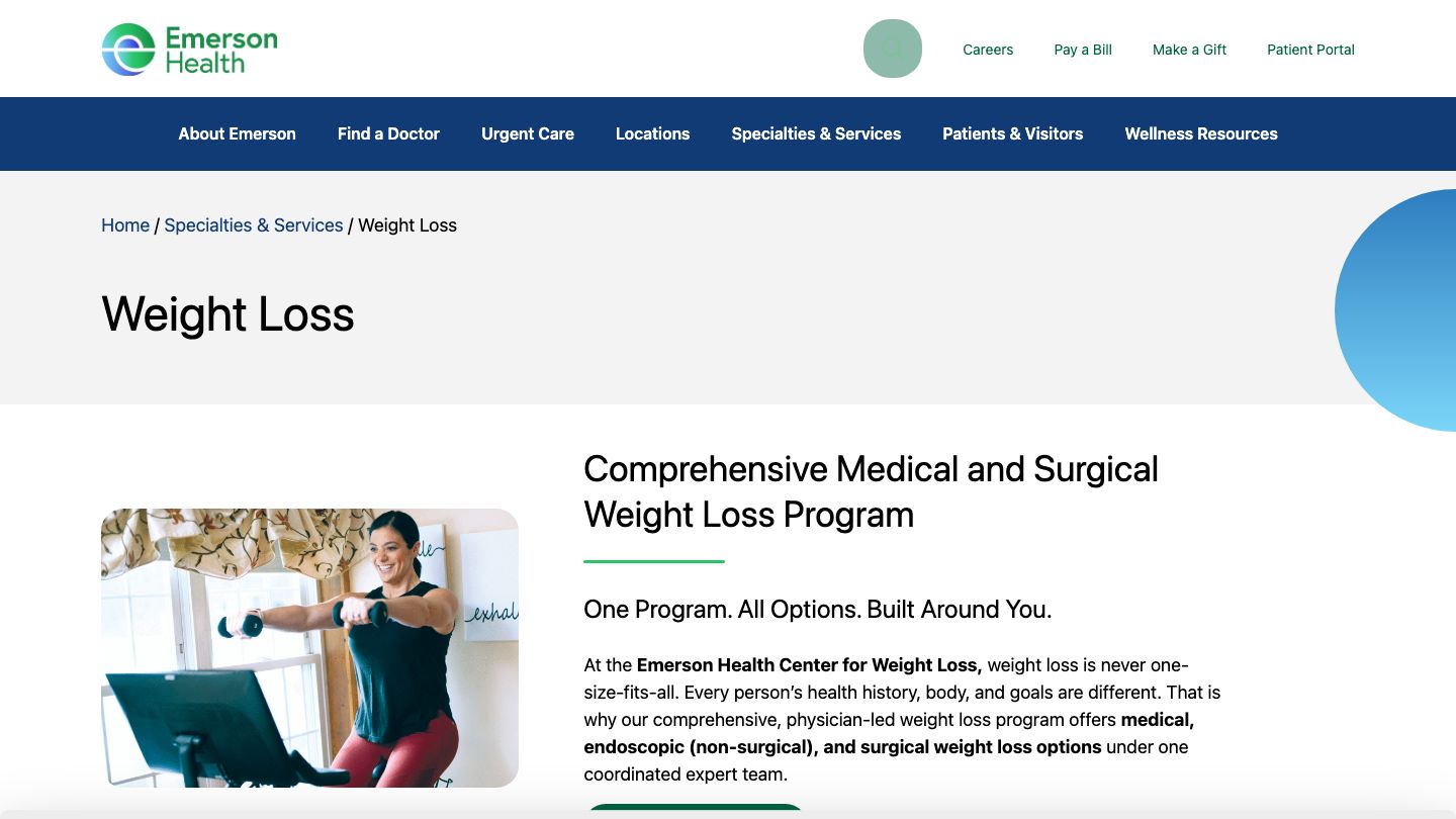 Emerson Hospital Center for Weight Loss