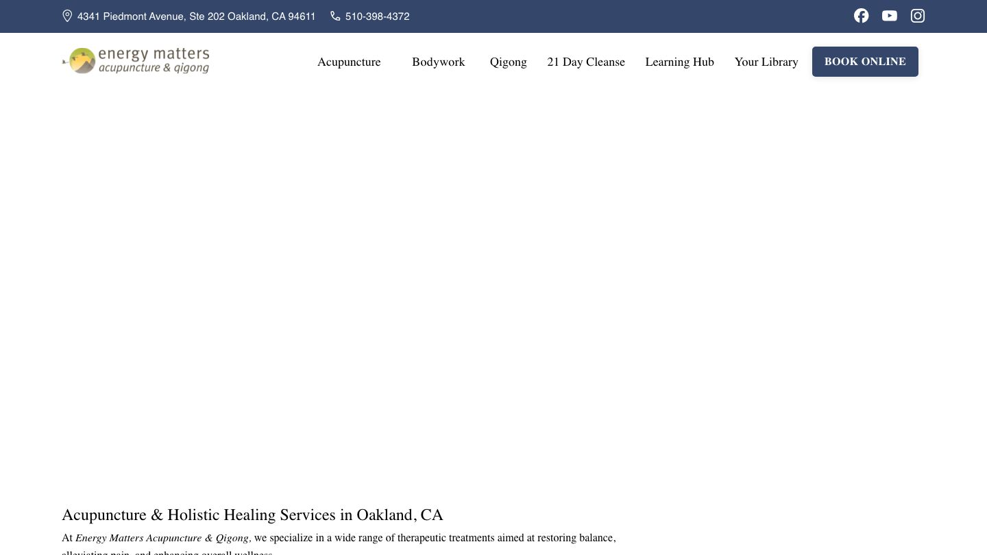 Energy Matters Acupuncture, Microneedling & Qigong Oakland