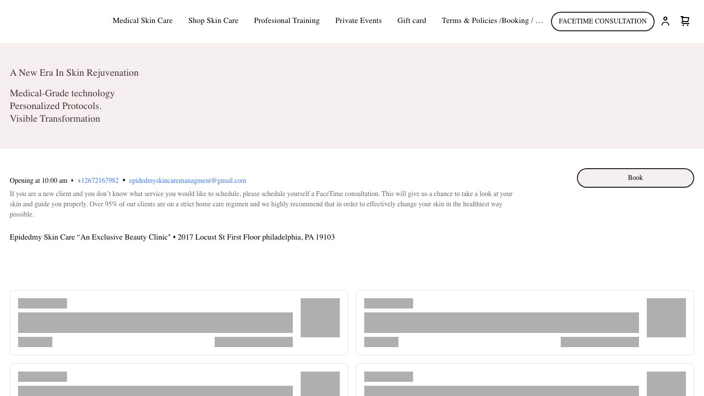 Epidedmy Skin Care Philadelphia