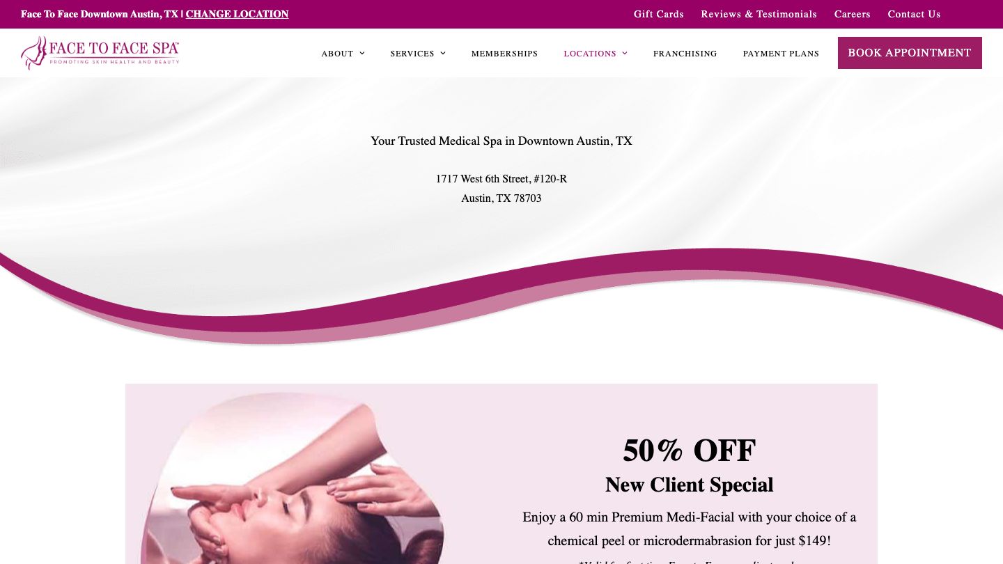 Face to Face Spa - Downtown Austin