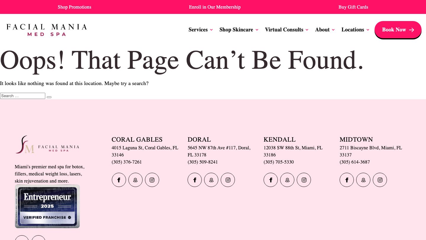 Facial Mania Med Spa - Kendallgate Shopping Center