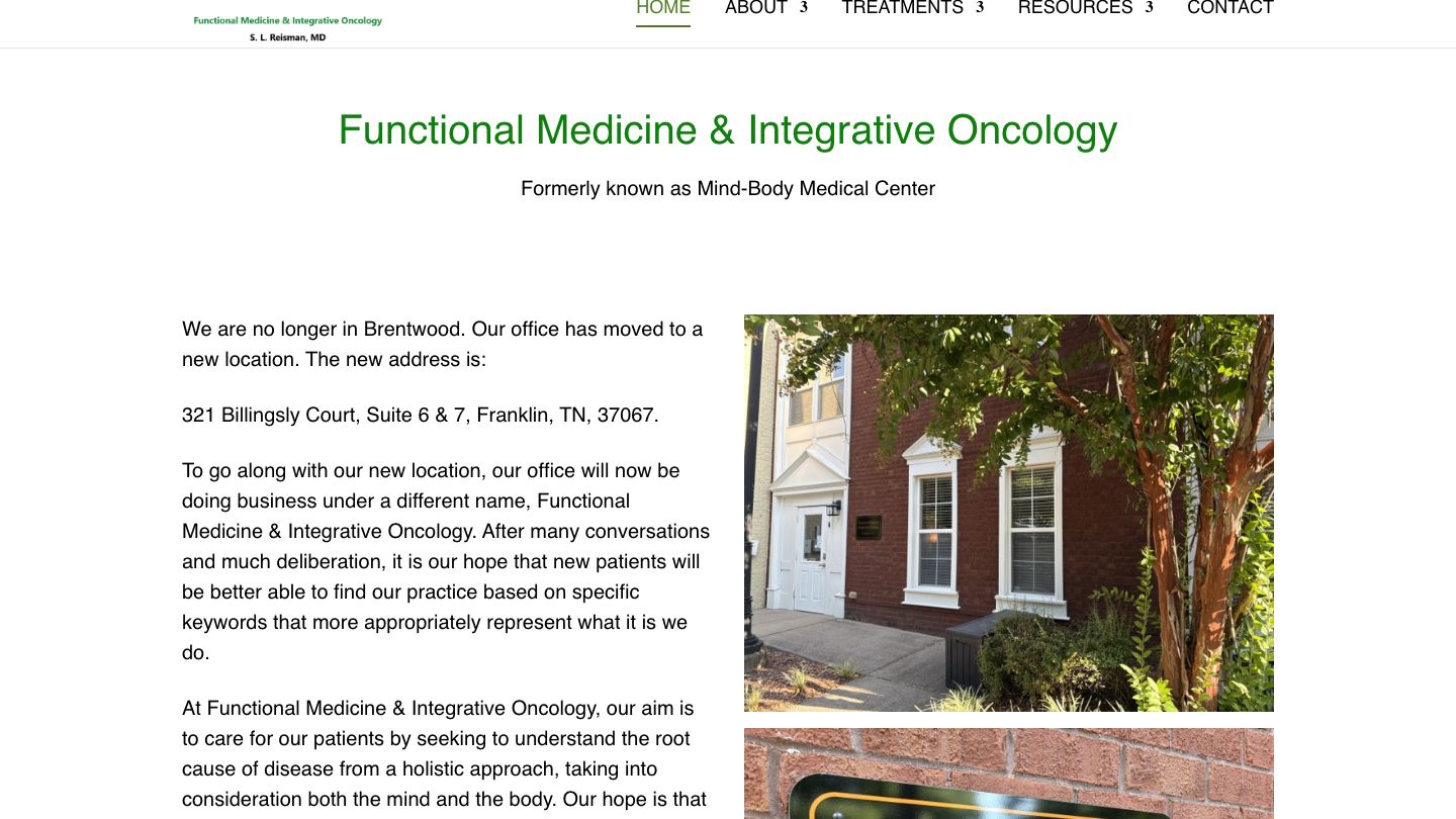 Functional Medicine & Integrative Oncology
