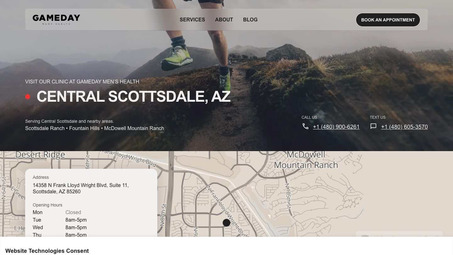 Gameday Men’s Health Central Scottsdale, AZ